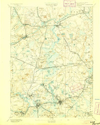 1894 Map of Framingham, MA, 1905 Print