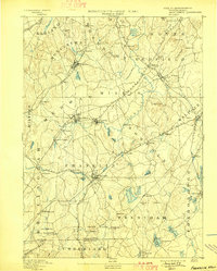 1893 Map of Woonsocket, RI, 1898 Print