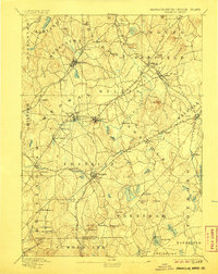 1893 Map of Woonsocket, RI, 1906 Print