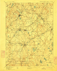 1893 Map of Woonsocket, RI, 1910 Print
