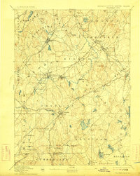 1893 Map of Woonsocket, RI, 1914 Print