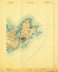 1893 Map of Gloucester, MA, 1903 Print