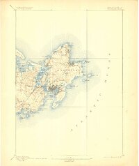 1893 Map of Gloucester, MA, 1906 Print