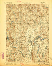 1894 Map of Greenfield, 1898 Print