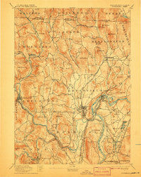 1894 Map of Greenfield, 1907 Print