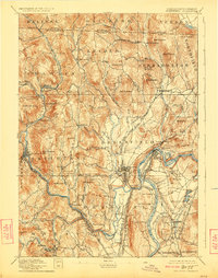 1894 Map of Greenfield, 1923 Print