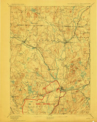 1893 Map of Devens, MA, 1910 Print