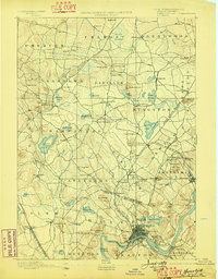1893 Map of Haverhill, MA, 1898 Print