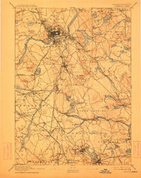 1893 Map of Lawrence, MA, 1912 Print