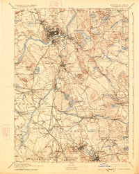 1893 Map of Lawrence, MA, 1925 Print