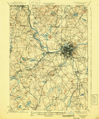 preview thumbnail of historical topo map of Lowell, MA in 1935