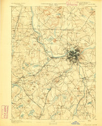 Download a high-resolution, GPS-compatible USGS topo map for Lowell, MA (1893 edition)