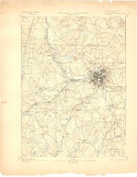 1893 Map of Lowell, MA, 1898 Print