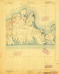 1894 Map of Marthas Vineyard, 1904 Print