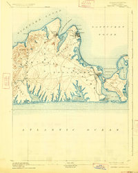 1894 Map of Marthas Vineyard, 1927 Print
