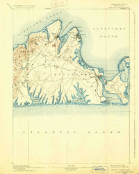 1894 Map of Marthas Vineyard, 1932 Print