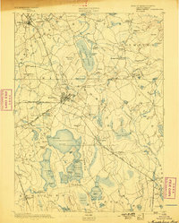 1893 Map of Middleboro, 1898 Print