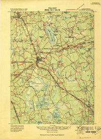 preview thumbnail of historical topo map of Plymouth County, MA in 1916