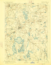 1893 Map of Middleboro, 1925 Print