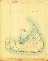 preview thumbnail of historical topo map of Nantucket County, MA in 1901
