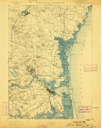 1894 Map of Hampton Beach, NH, 1898 Print