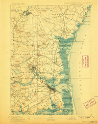 1894 Map of Hampton Beach, NH, 1903 Print