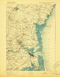 1894 Map of Hampton Beach, NH, 1919 Print