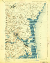 1894 Map of Hampton Beach, NH, 1926 Print