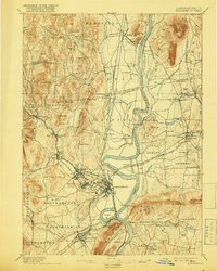 Download a high-resolution, GPS-compatible USGS topo map for Northampton, MA (1918 edition)