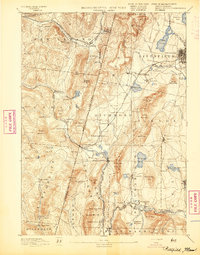 preview thumbnail of historical topo map of Pittsfield, MA in 1894