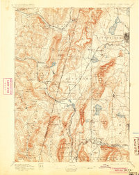 1897 Map of Pittsfield, MA, 1905 Print