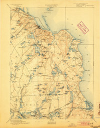 1894 Map of Plymouth, 1904 Print