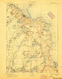 1894 Map of Plymouth, 1907 Print