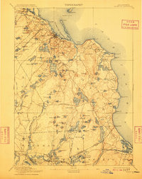 1894 Map of Plymouth, 1909 Print