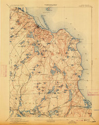 1894 Map of Plymouth, 1913 Print
