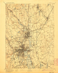 1894 Map of Providence, 1907 Print