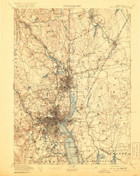 1894 Map of Providence, 1919 Print