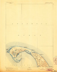 preview thumbnail of historical topo map of Barnstable County, MA in 1889