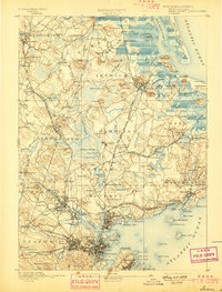 1893 Map of Salem, MA, 1897 Print