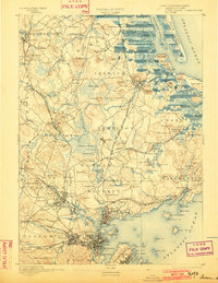 1893 Map of Beverly, MA, 1902 Print