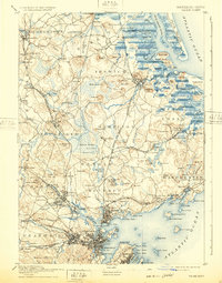 1893 Map of Beverly, MA, 1932 Print