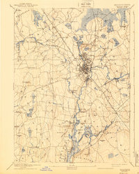 1893 Map of Taunton, 1940 Print