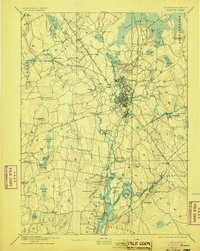 1893 Map of Taunton, 1905 Print