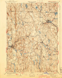 preview thumbnail of historical topo map of Worcester County, MA in 1935