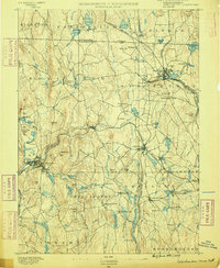 preview thumbnail of historical topo map of Worcester County, MA in 1890
