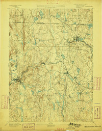 preview thumbnail of historical topo map of Worcester County, MA in 1894