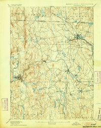 1894 Map of Baldwinville, MA, 1905 Print