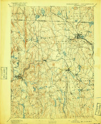 1894 Map of Baldwinville, MA, 1917 Print