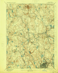 1892 Map of Worcester, MA, 1924 Print