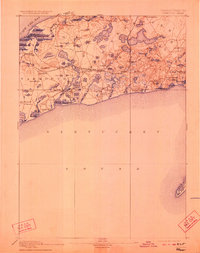 1893 Map of Yarmouth, 1923 Print